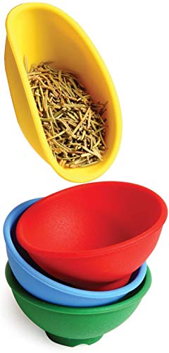 Set de 4 tazones de silicona para mezclar y servir miniatura 3