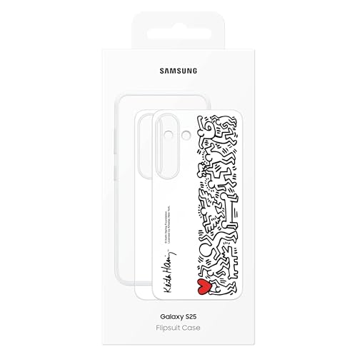 Image of Samsung Galaxy S25 Flipsuit Phone Case, Protective Cover, Interchangeable Design, Included Interactive Card Syncs with Screen, US Version, EF-MS931CWEGUS, White