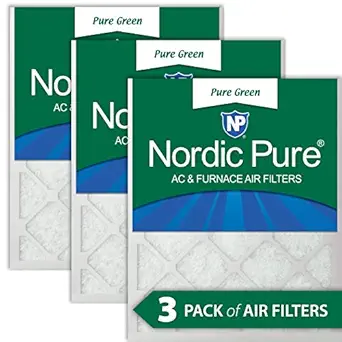 Nordic Pure 18x20x1PureGreen-3 AC Furnace Air Filters, 18 x 20 x 1