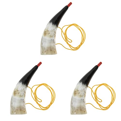 Gatuida Outdoor Toys 3 Pieces Ox Horn Trumpets Ox Horn Prop Viking Horn Cup Viking Drinking Mug Viking Drinking Horn Kids Toys #TOP13