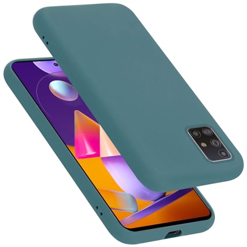 Cadorabo cover compatibile con Samsung Galaxy M31s, cover in silicone liquido per Galaxy M31s, custodia in silicone, resistente ai graffi e agli urti sottile cover protettiva - LIQUID VERDE