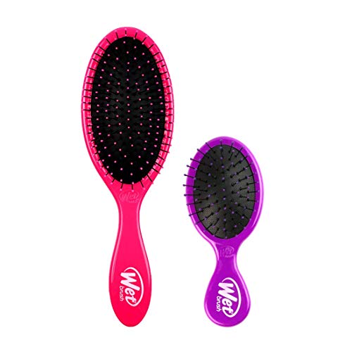 Wet Brush Original Strawberrylicious Combo - Pink and Purple - Exclusive Ultra-soft IntelliFlex Bristles - Glide Through Tangles With Ease For All Hair Types - For Women, Men, Wet And Dry Hair