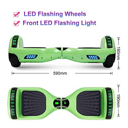 Sisigad Hoverboard For Kids Ages 6-12, With Built-In Bluetooth Speaker And 6.5" Colorful Lights Wheels, Safety Certified Self Balancing Scooter Gift For Kids #TOP1