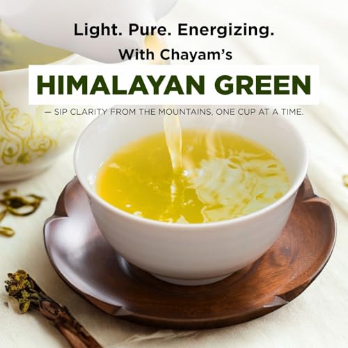 Image of CHAYAM Himalayan Green Tea | Pure Whole Leaves | Refreshing Loose Leaf Tea (50g) | Supports Metabolism and Weight Loss | Enjoy Hot or Iced