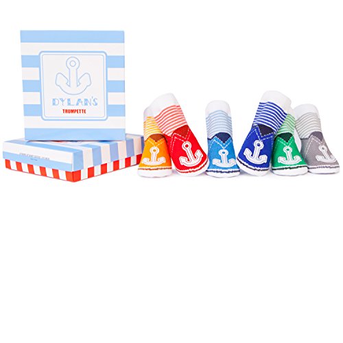 Trumpette Baby Boys Sock Set-6 Pairs, Dylan's-Assorted Colors, 0-12 Months