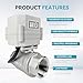BACOENG 2 Way Motorized Ball Valve, 1 Inch DN25 Electrical Ball Valve, 110VAC Stainless Steel Electric Water Valve