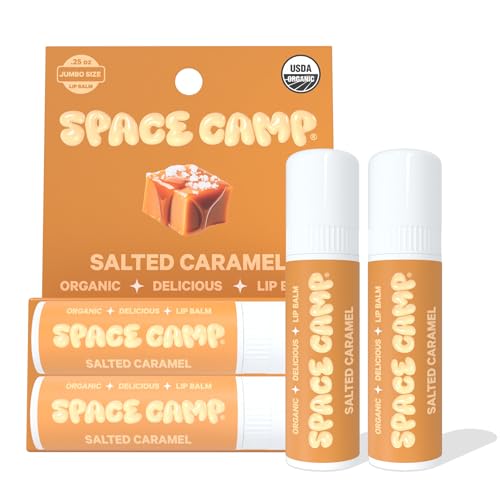 Space Camp Wellness Jumbo Lip Balm Salted Caramel Organic Flavored Balm (Pack Of 2)
