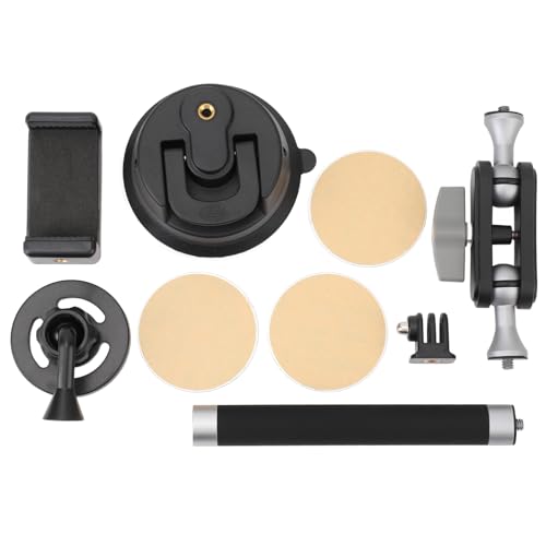 Ylwxzenith Aluminum Alloy Windshield Suction Cup Mount with Magnet for Phones, Tablets Sports Cameras