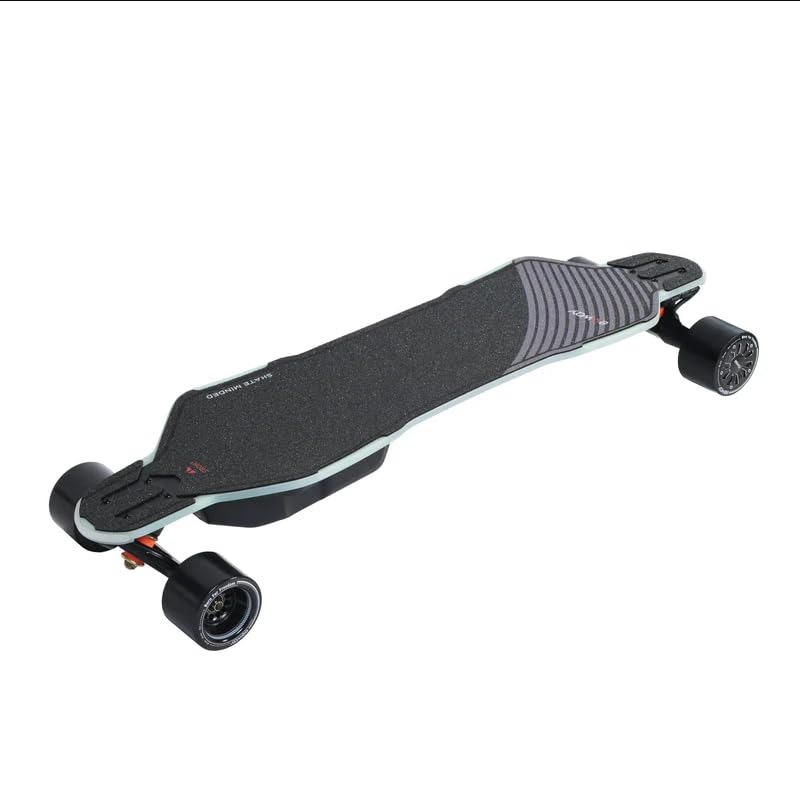 Exway Flex Pro V3 Hub Electric Skateboard Longboard with Rexus Remote, Build in Light System, Top Speed of 31 Mph, 38miles Range, Elastic Composite Deck, Electric Longboard for Adults & Youths