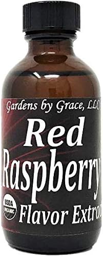 Organic Flavor Extract Raspberry | Use in Gourmet Snacks, Candy, Beverages, Baking, Ice Cream, Frosting, Syrup and More | GMO-Free, Vegan, Gluten-Free, 2 oz