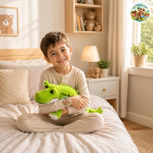 Image of Alligator Soft Toy 50 CM Plush Stuffed Crocodile Toy for Kids | Ultra Soft Animal Plush Teddy | Washable Cuddly Pillow for Boys, Girls & Babies | Birthday Gift & Home Decor