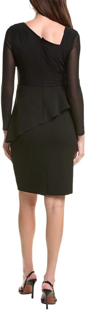 Adrianna Papell Womens Asymmetrical Crepe Dress - Image 2