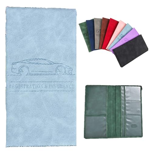 Emboadlie Car Registration Holder, Car Registration & Insurance Card Holder, Vehicle Registration Holder With Great Size and Something That’s Always Worth Having in The Car (R)
