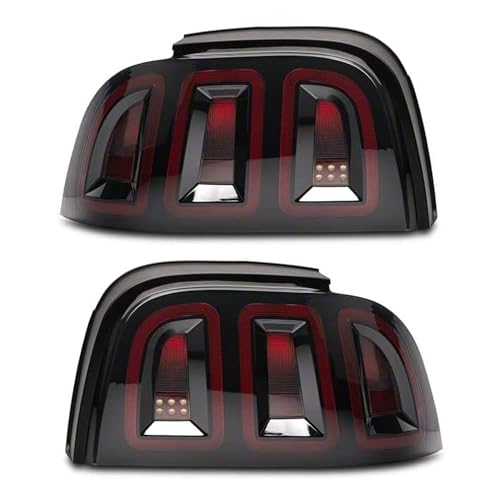 Raxiom LED Tail Lights Set Assembly - Exterior Iconic Styling Fits Ford Mustang 1996-1998