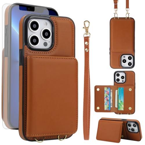 Coque iPhone 13 Pro anti-RFID avec porte-cartes et verre trempé Asuwish