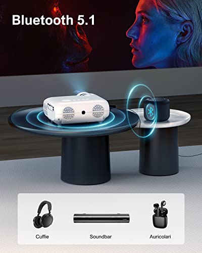 Proiettore Full HD 1080P Nativo, Ultimea