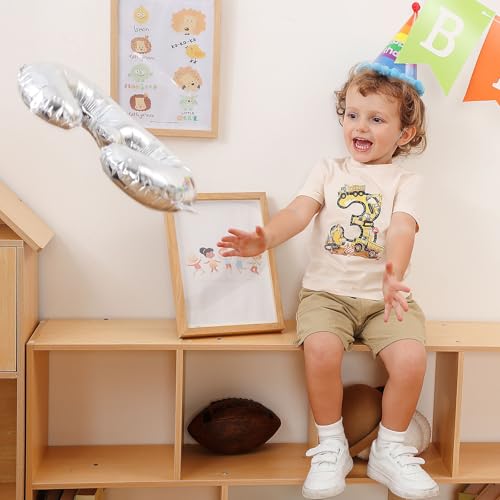 Boy Birthday Shirt 2-5 Years Construction Party T-Shirt for Birthday Celebrations & Outdoor Play2