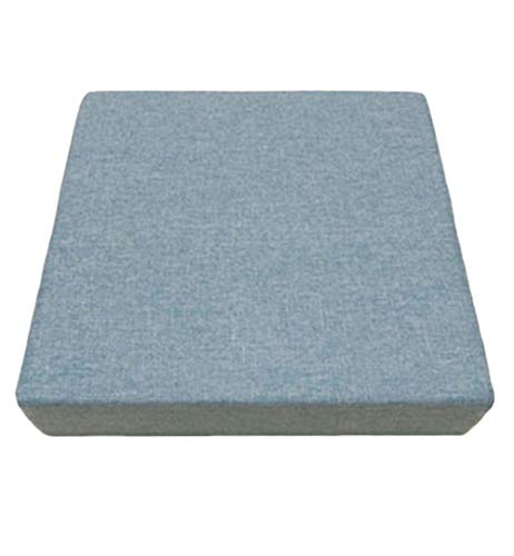 Cojín de asiento cuadrado para silla cojín cojín de interior al aire libre, cojín de comedor espesar taburete de té para oficina en casa (azul claro, 30 x 30 x 5 cm) Cover