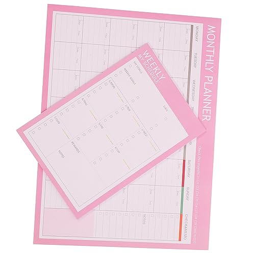 Operitacx 2stücke Wochen Und Monatsplaner Notizblock Für Studierende Praktisches Papier-planungssystem Zur Terminorganisation Und Aufgabenpriorisierung Für Home Office Und Bürobedarf