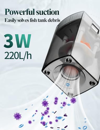 Image of UPETTOOLS Aquarium Internal Filter, 4 in 1 Small Fish Tank Filters Pump Sponge Filter Ultra Silent Adjustable Submersible Power Filter with Multiple Function for Fish Tanks 5-10 Gallon
