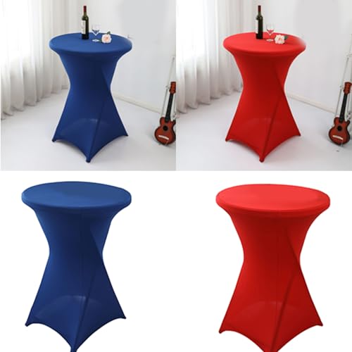 Nappe multicolore extensible de 60cm en spandex lavable pour table de bar - 3