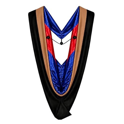 Cappe Diem Master Hood DRAB: MBA & Master of Accountancy (Various College Colors), Blue & Red