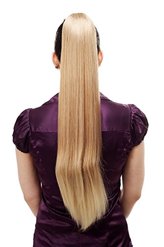 WIG ME UP - Hairpiece PONYTAIL with Claw Clamp/Clip extremely long straight & smooth blond mix with bright blond ends T113-27T88 70 cm