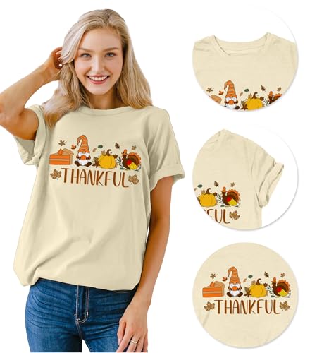 Image of Thanksgiving Shirts Women Turkey Gravy Beans and Rolls Tshirts Funny Turkey Graphic T-Shirt Family Thanksgiving Tops