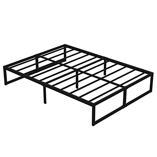 Richwanone 14 Inch California King Bed Frames Heavy Duty Metal Platform Mattress Foundation With Steel Slat Support, No Box Spring Needed, Easy Assembly, Black #TOP7