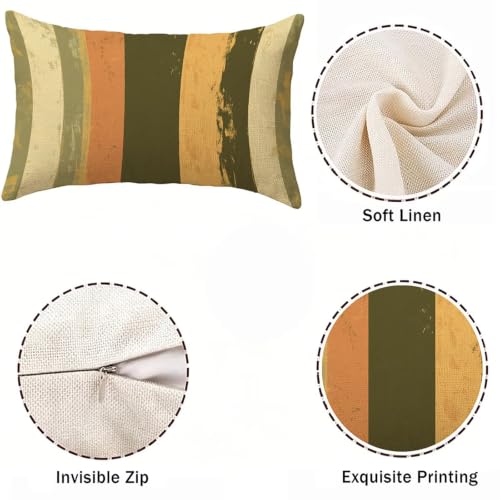 Housse coussin 40x80 extérieur imperméable taie oreiller lin canapé terrasse - 5
