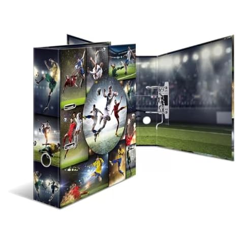 HERMA A4 Lever Arch File with Football Motif Cover