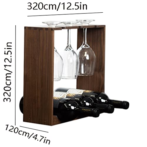 Soporte de vino de madera para 3 botellas miniatura 2