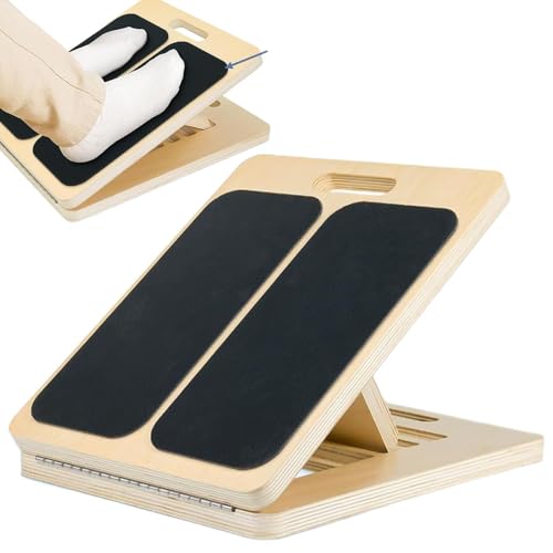 Neigungsplatte – Wadenschneider, Neigungsplatte aus Holz, tragbare Holz-Neigungsplatte, Beweglichkeitstrainer für die Ferse des Tobills