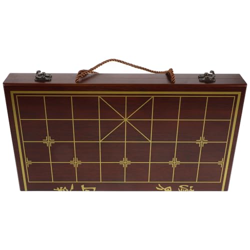 CIYODO 1Set Elegant Portable Wooden Chinese Chess Set with Dual Use Design Convenient Carry Handle for Travel Construction for Enthusiasts