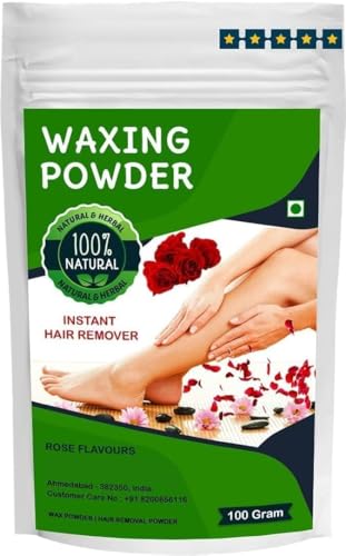 HERBAL MART - Polvo de cera para depilación orgánica, polvo de depilación, polvo de depilación, sabores de flores de jazmín para depilación instantánea, cero dolor, sin efectos secundarios, todo tipo