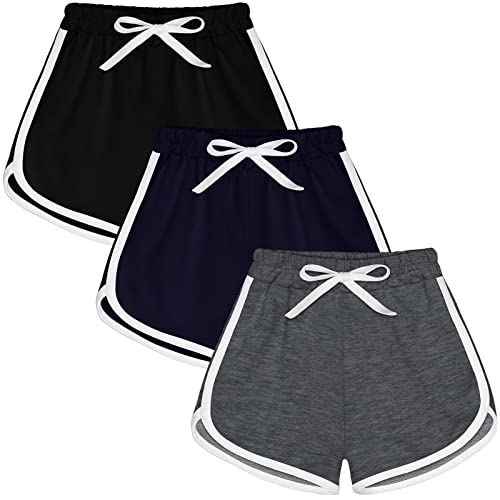 Ruisita 3 Pieces Girls Boys Running Athletic Shorts Dance Sport Shorts Summer Workout Shorts For Toddler Kids #TOP15