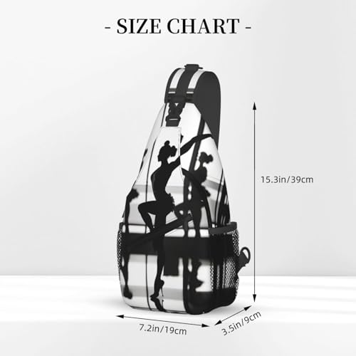 Mochila cruzada deportiva para gimnasio y senderismo unisex miniatura 3