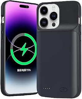 HYZJA Battery Case for iPhone 12 Pro Max/13 Pro Max 14 Pro Max/14 Plus,Slim 5000mAh Charging Case Extended Rechargeable Portable Power Bank Charger Case