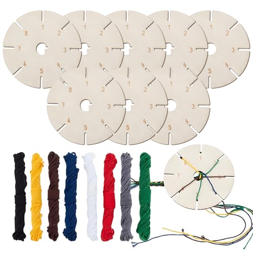 Siyrdxcbt 8 Pcs Kit Fils Bracelet Brésilien,avec Kumihimo & Fils Tressage – vue 8