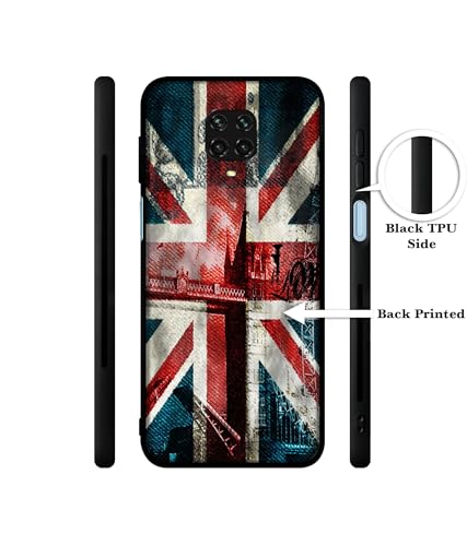 Image of London Flag Wallpaper Design Premium 2D Printed Metal Back Case Cover for Mi Redmi Note 9 Pro /Note 9 Pro Max /Poco M2 Pro