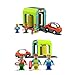 LifourHappy Car Wash Toy Train Set Accessories for Wooden Tracks, Car Wash Station Playset Expansion Pack for Boys Toddlers,Compatible with Brio,Thomas