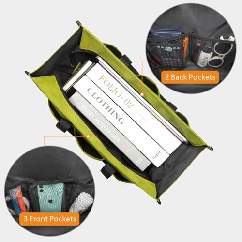 Image of TOPDesign Utility Water Resistant Tote Bag with 13 Pockets, Top Zipper Closure & Thick Bottom Support, for Working Women