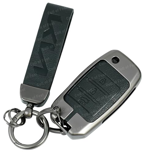 Image of Car Key Cover Compatible with Kia Carens | Sonet | Seltos 3-Button Smart Flip Key