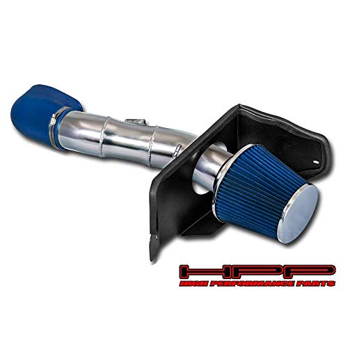 High Performance Parts Cold Air Intake Kit & Blue Filter Combo Compatible for Mustang 2005-2009 GT 4.6L V8