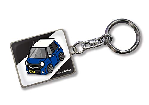 MKJP カスタムキーホルダー ホンダ N-ONE モデューロX JG1 2 ベース：ブラック 車カラー：ブルー