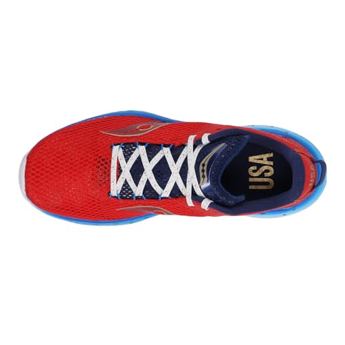 Saucony Mens Kinvara 14 Running Sneakers Shoes - Blue, Red - Size 12 M4