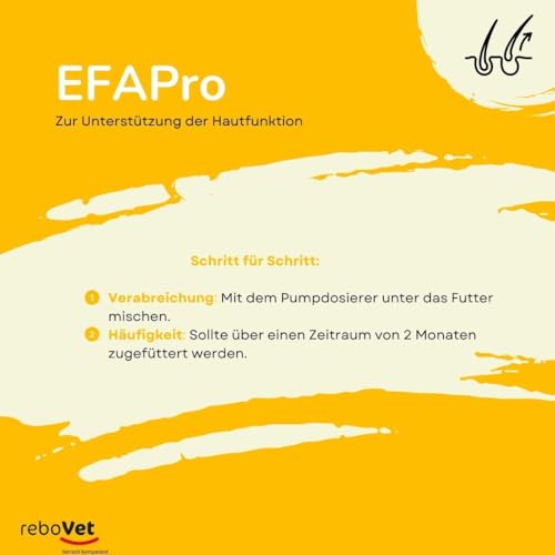 EfaPro Hautbalance 300 ml für Hunde & Katzen: Trägt zu Einer gesunden Haut- und Fellstruktur bei und unterstützt die natürliche Hautfunktion, Mit Omega-3/6 und Vitaminen, Einfach zu dosieren