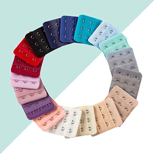 ABOOFAN Extensor de sutiã 10 peças, 3 ganchos, lingerie feminina, extensor, sutiã elástico, alças de