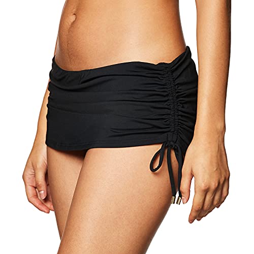 Calvin Klein Women's Standard Skirted Bikini Swimsuit Bottom, Black, Medium #TOP1
