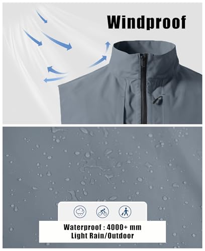 Image of Susclude Men's Quick Dry Lightweight Softshell Vest Windproof Sleeveless Jacket for Fishing Work Golf Hiking Casual Travel